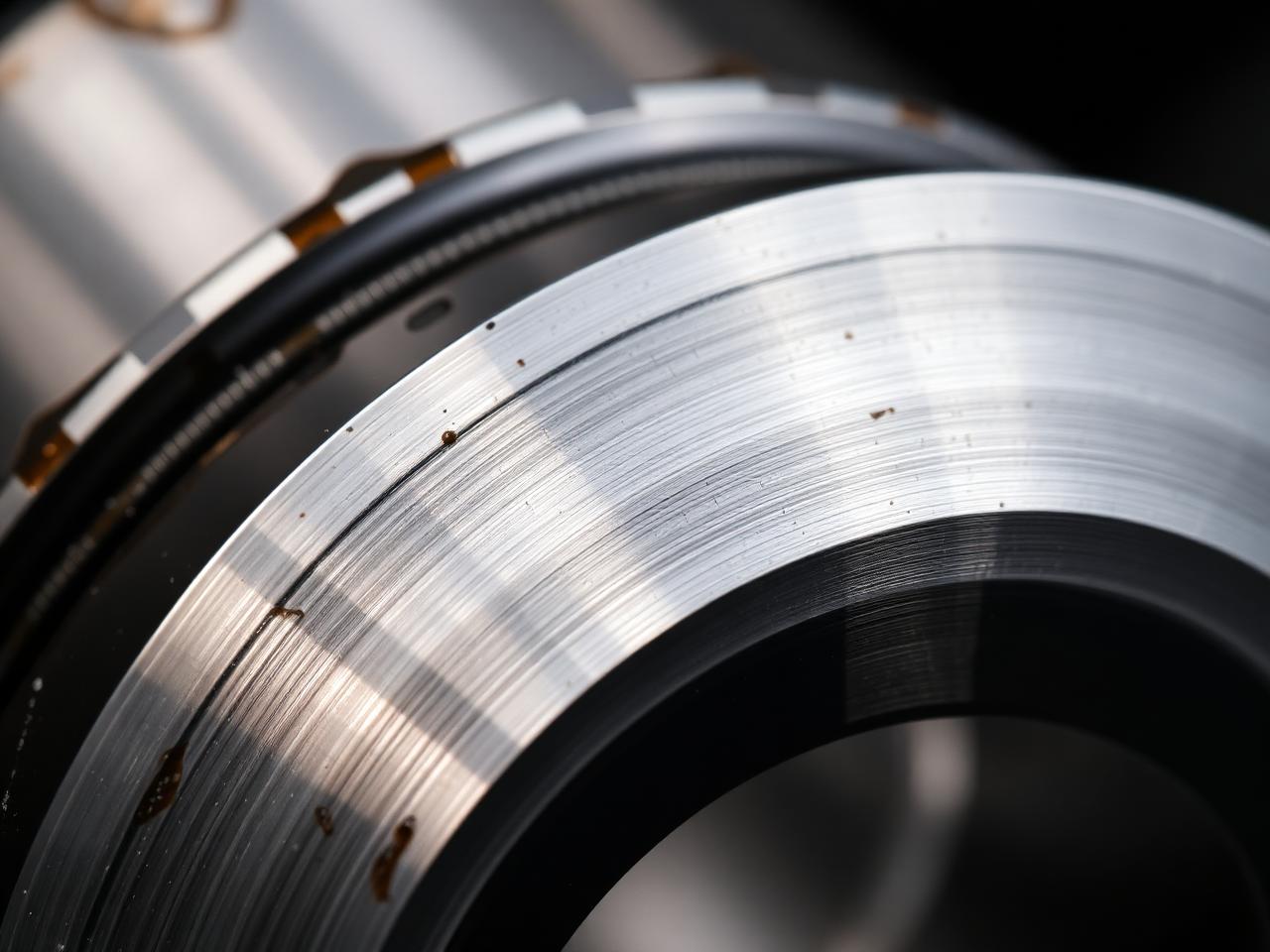 Macro detail of a precision-machined component